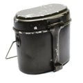 Echtes Essgeschirr der rumänischen Armee. Militärischer Bowlertopf aus Aluminium