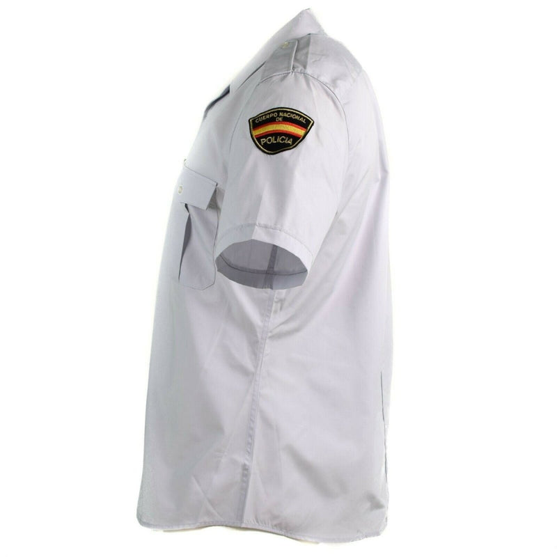 Genuine Spanish Police shirt grey military short sleeves shirts NEW - GoMilitar