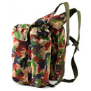 Swiss Alpen camo sniper backpack with durable canvas, multiple compartments, and adjustable suspenders for outdoor use.