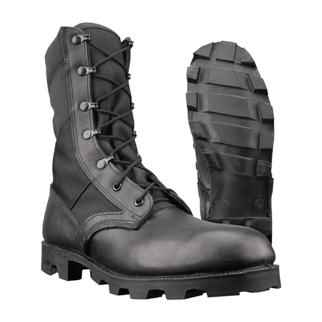 Echte US Army Jungle schwarze Leder Panama Stiefel Kampf Militärschuhe NEU