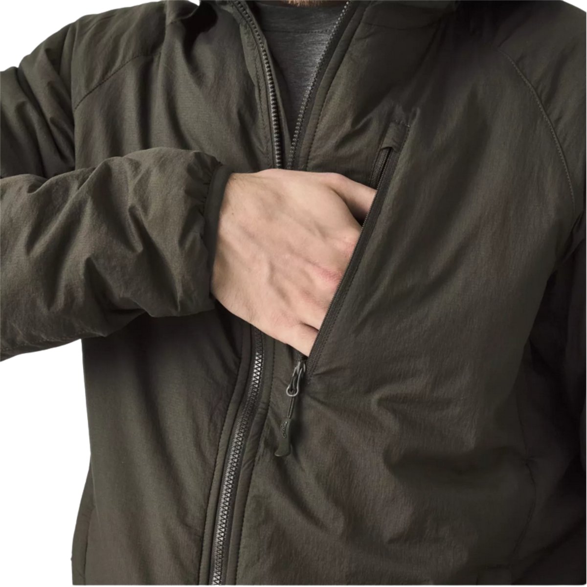 Helikon-Tex Wolfhound Kapuzenjacke, Nylon-Windpack, isoliert, Woodland Camo