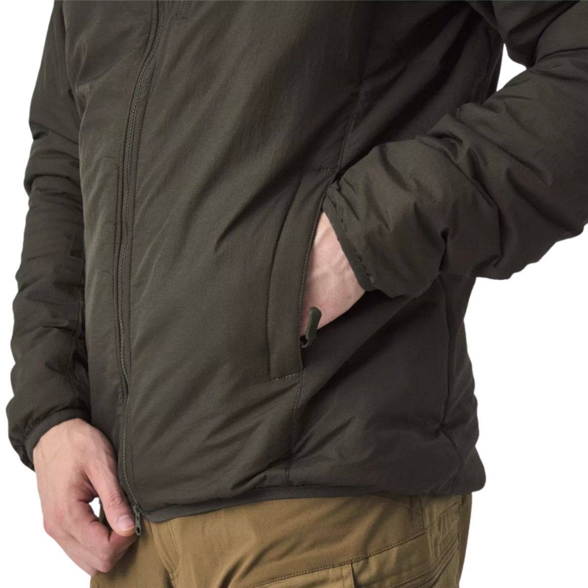 Helikon-Tex Wolfhound Kapuzenjacke, Nylon-Windpack, isoliert, Woodland Camo