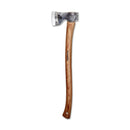 HULTAFORS ABY Forest Axe with carbon steel head and long ergonomic wooden handle for precise wood processing tasks.