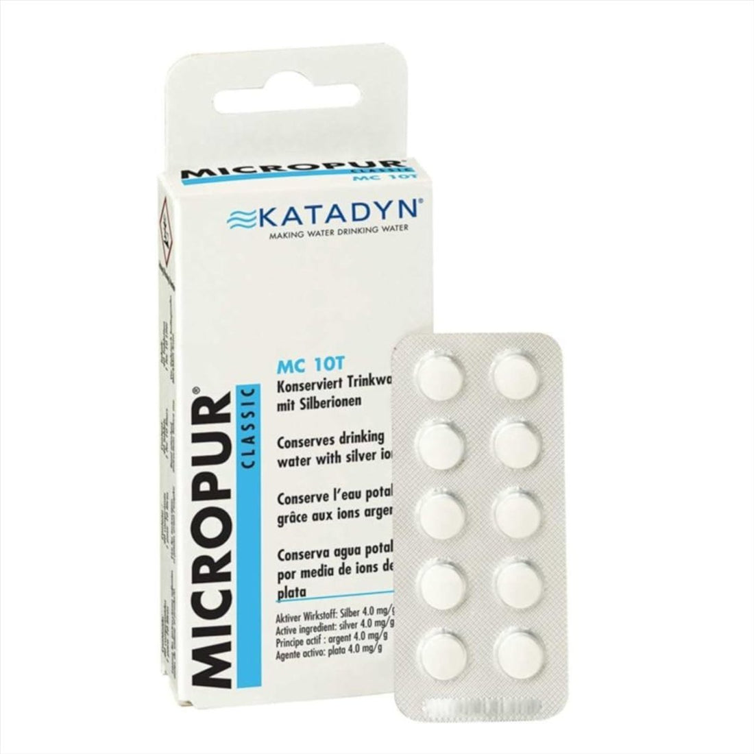 Katadyn Micropur Classic MC 10T Wasserreinigungstabletten 40 Stück à 10 l