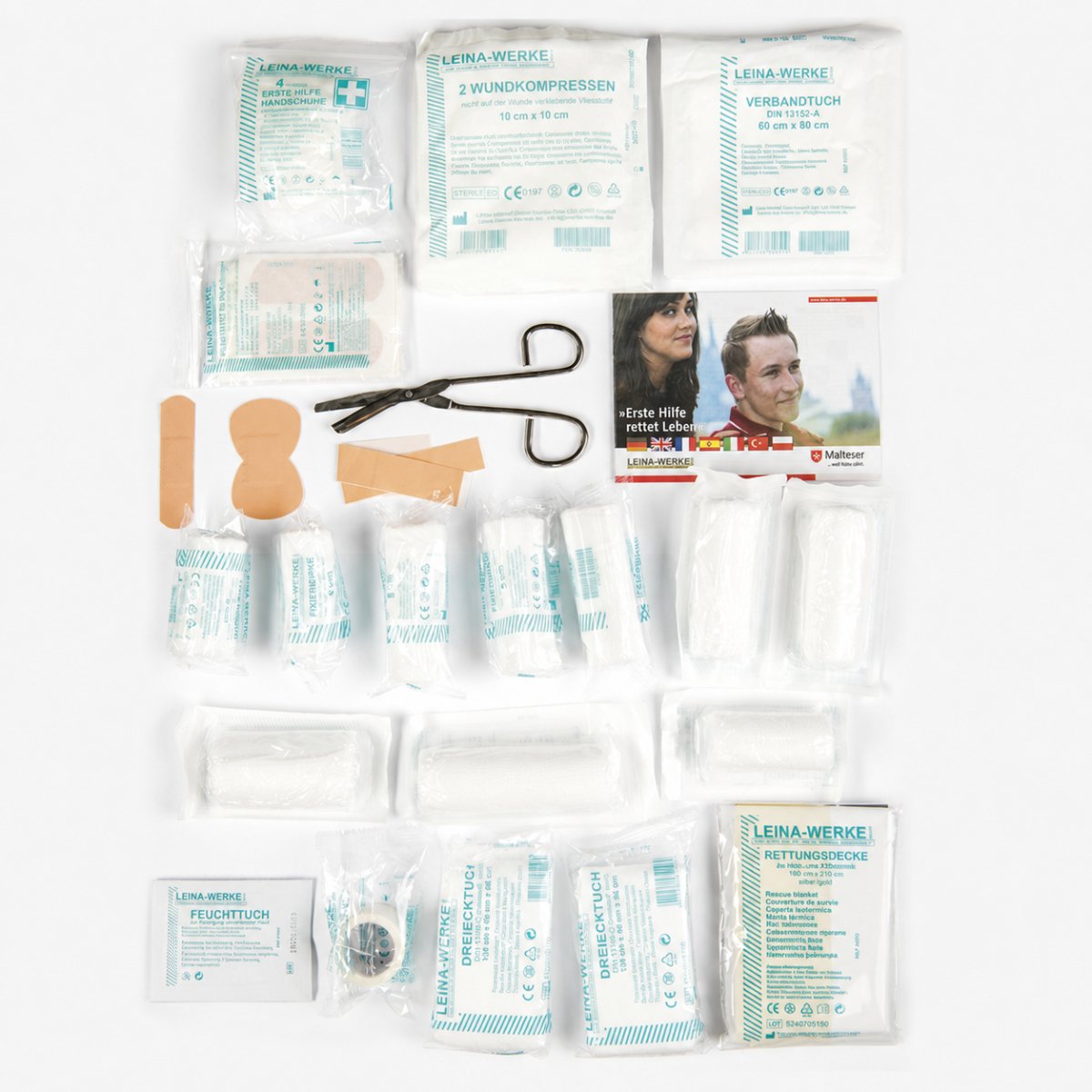 Leina-Werke Erste-Hilfe-Set 43-teilig, großes Notfall-Camping-Reise-Survival-Set