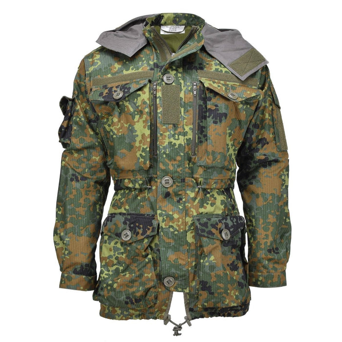 Leo Kohler Militär-Ripstop-Kitteljacke, Flecktarn-Tarnung, taktische Cordura – GoMilitar