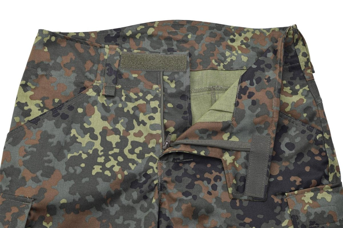 Leo Kohler – Militärische Taktische Hose „Explore“ mit Flecktarn-Camouflage und höherer Taille