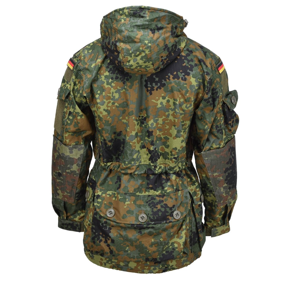 Taktische Smock-Jacke von Leo Kohler aus Ripstop-Gewebe, mit Kapuze und Cordura verstärkten Ellbogen