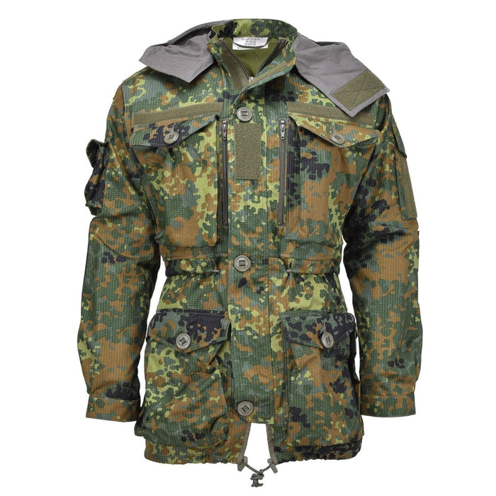 Taktische Kitteljacke von Leo Kohler, Ripstop-Gewebe, Kapuze, Cordura, verstärkte Ellbogen – GoMilitar