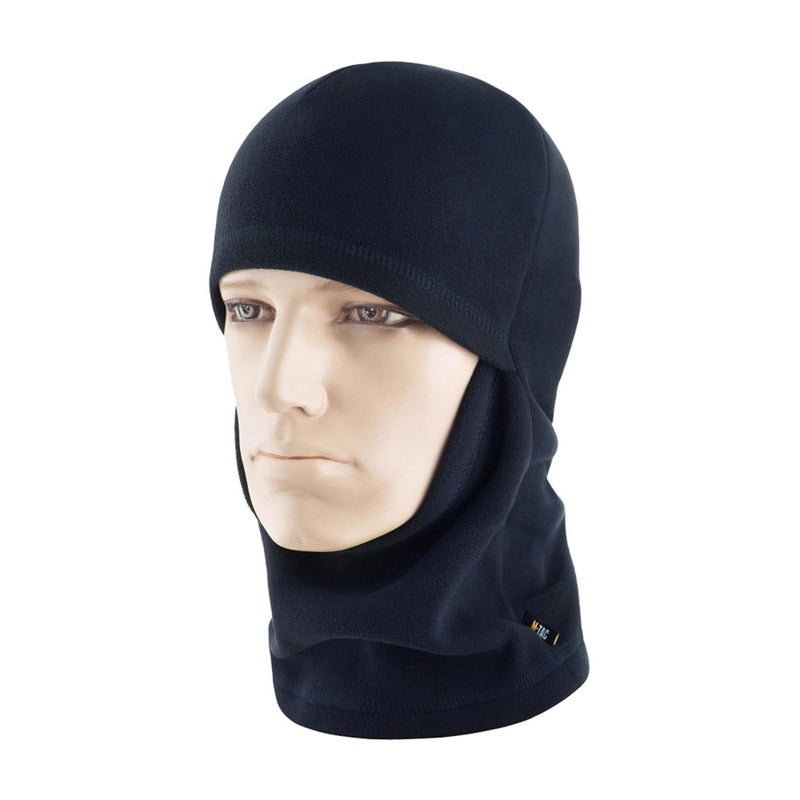 Blue M-TAC army style fleece balaclava mask, lightweight, warm, elastic, moisture-wicking tactical headwear for winter.