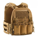 M - TAC Military Plate Carrier Vest tactical quick - release mag pouches Multicamo - GoMilitar