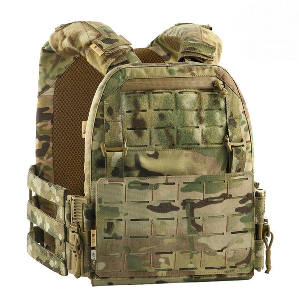 M - TAC Military Plate Carrier Vest tactical quick - release mag pouches Multicamo - GoMilitar