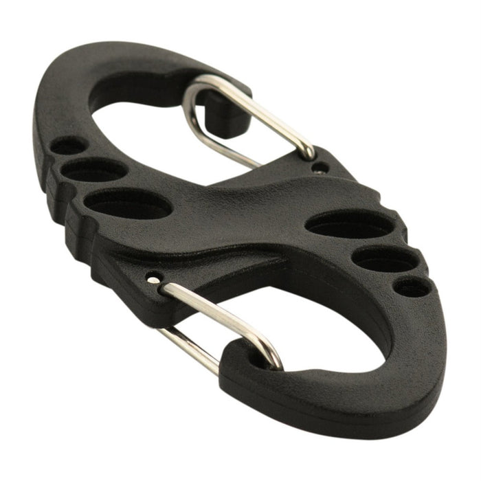 M – TAC S – Haken, taktischer Karabiner, leichter Utility-Gear-Clip-Haken, Schwarz – GoMilitar