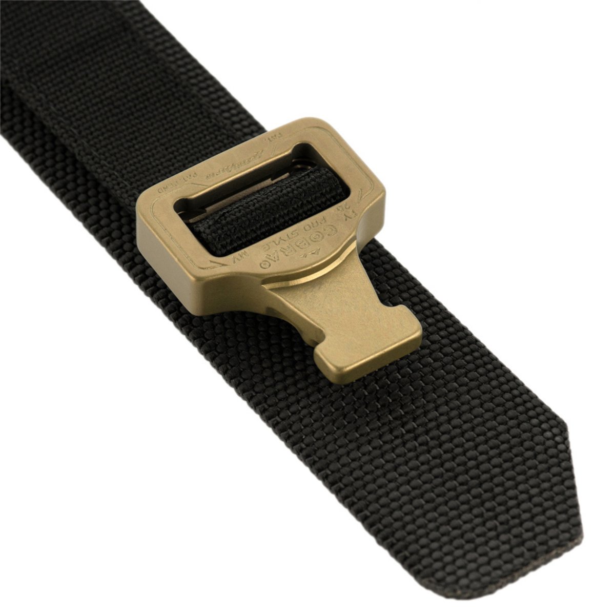M-TAC Taktischer Gürtel COBRA Aluminiumschnalle, strapazierfähig, verstellbar, Schwarz