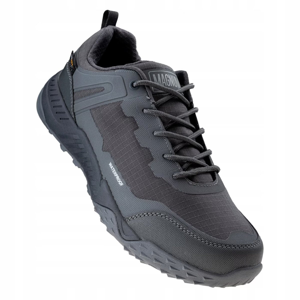 Magnum Bondsteel Low WP Wanderstiefel, wasserdicht, stoßdämpfend, Hi-Poly, Schwarz