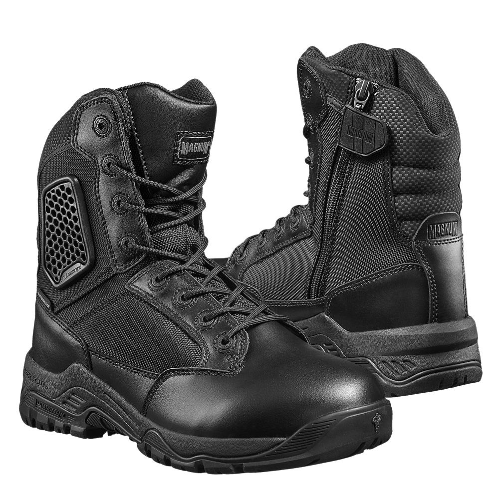 Magnum Strike Force 8.0 Kampfstiefel Leder taktischer Einsatz Wanderschuhe schwarz