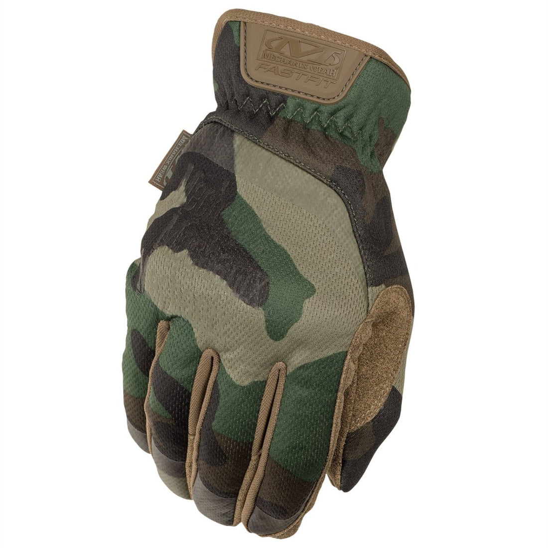 Mechanix Wear Fastfit Gen 2 Taktische Handschuhe, elastische Bündchen, Woodland Camo