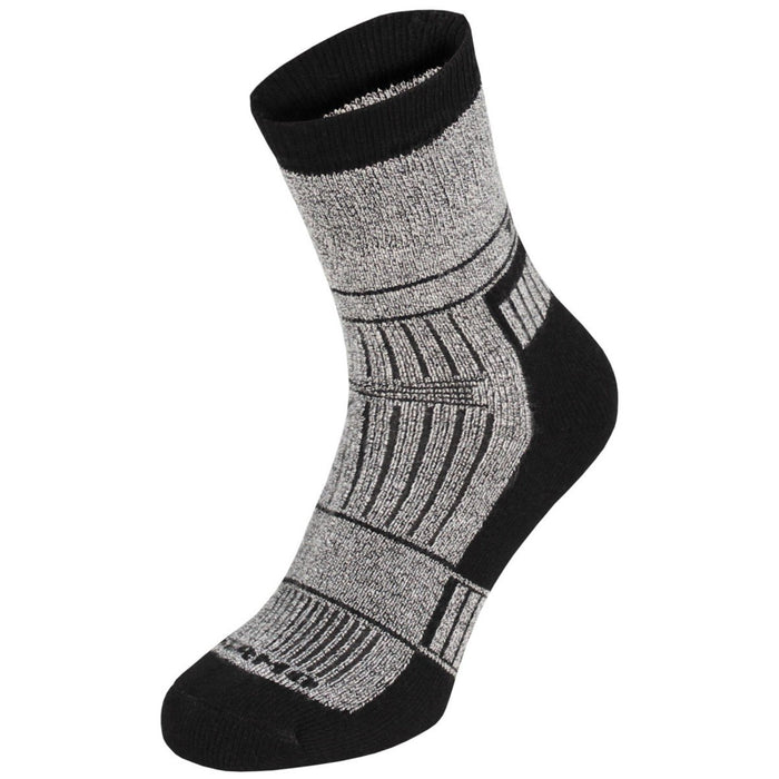 MFH Alaska Thermosocken, trockene Füße, gepolsterte Sohle, integrierte Fußgewölbeunterstützung, Grau – GoMilitar