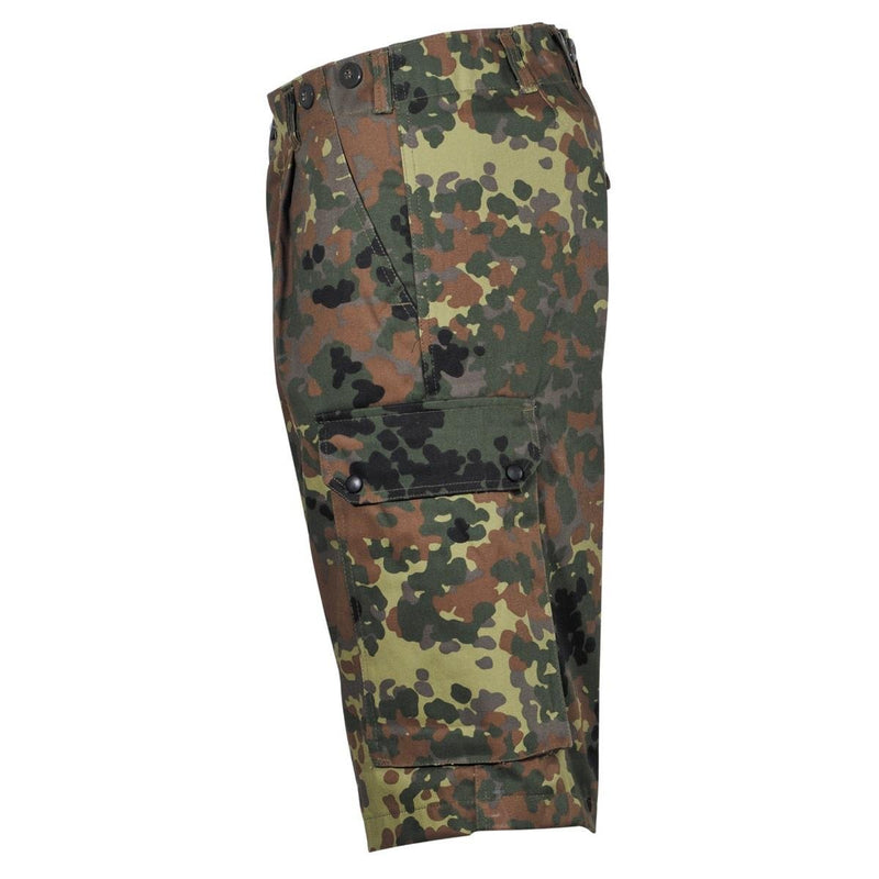 MFH Brand Army style shorts bermuda flecktarn camo sturdy ripstop uniform NEW - GoMilitar