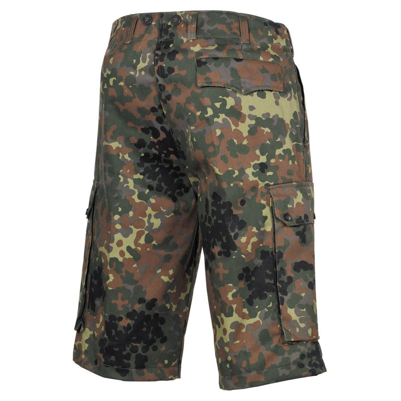 MFH Brand Army style shorts bermuda flecktarn camo sturdy ripstop uniform NEW - GoMilitar