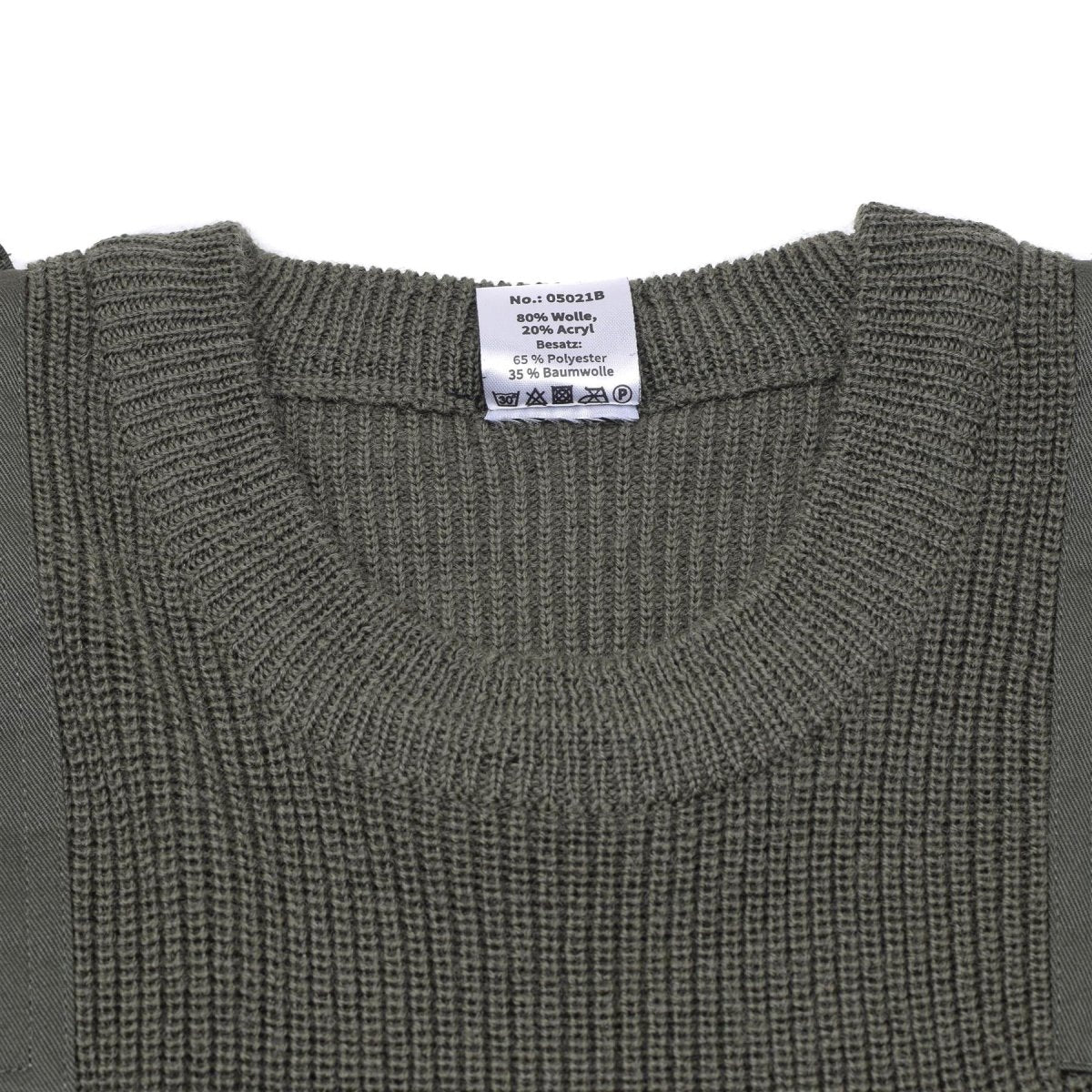 MFH Marke Militärstil Kommando Pullover Stock Stitch Strickpullover oliv NEU