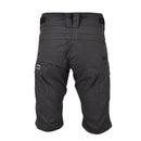 Black military-style men's bermuda shorts made of durable ripstop cotton with cargo pockets and adjustable waist.