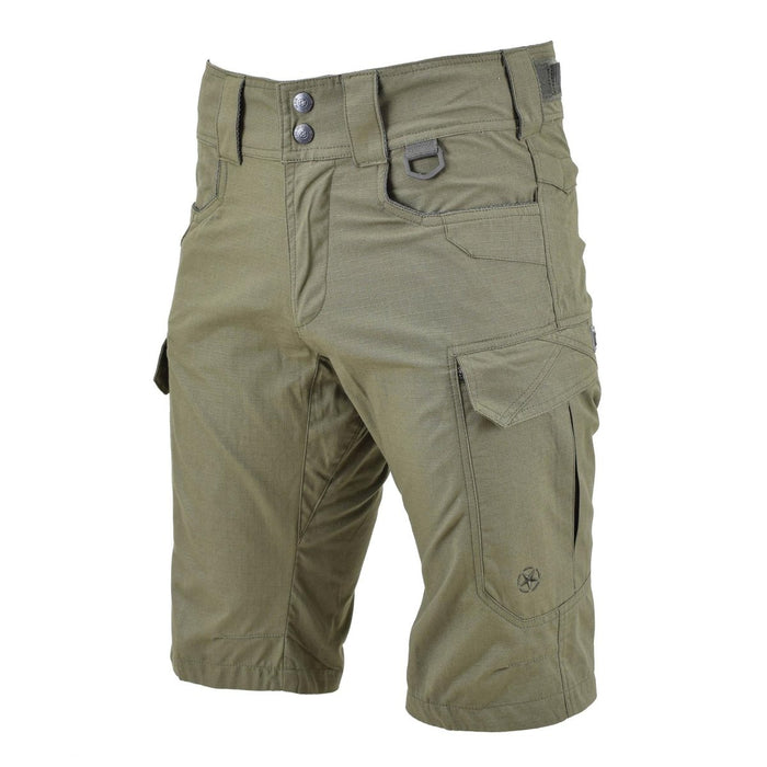 MFH Brand Shorts im Militärstil, Bermuda, robuste Baumwolle, Ripstop, olivfarbene Uniform, NEU – GoMilitar