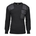MFH Markenpullover Kommandopullover Rippenstrick Wollverstärkter Pullover schwarz NEU