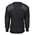 MFH Markenpullover Kommandopullover Rippenstrick Wollverstärkter Pullover schwarz NEU
