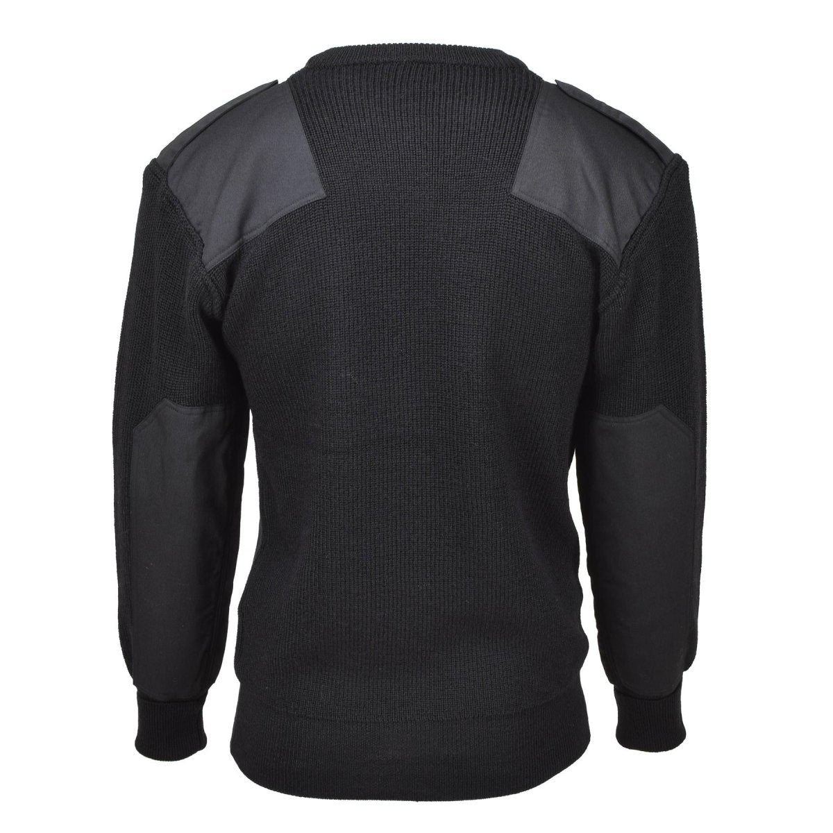 MFH Markenpullover Kommandopullover Rippenstrick Wollverstärkter Pullover schwarz NEU