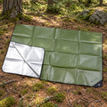 MFH Notfallplane, 210 x 150 cm, aluminiumbeschichtete Camping-Bodenplane, OD-Grün