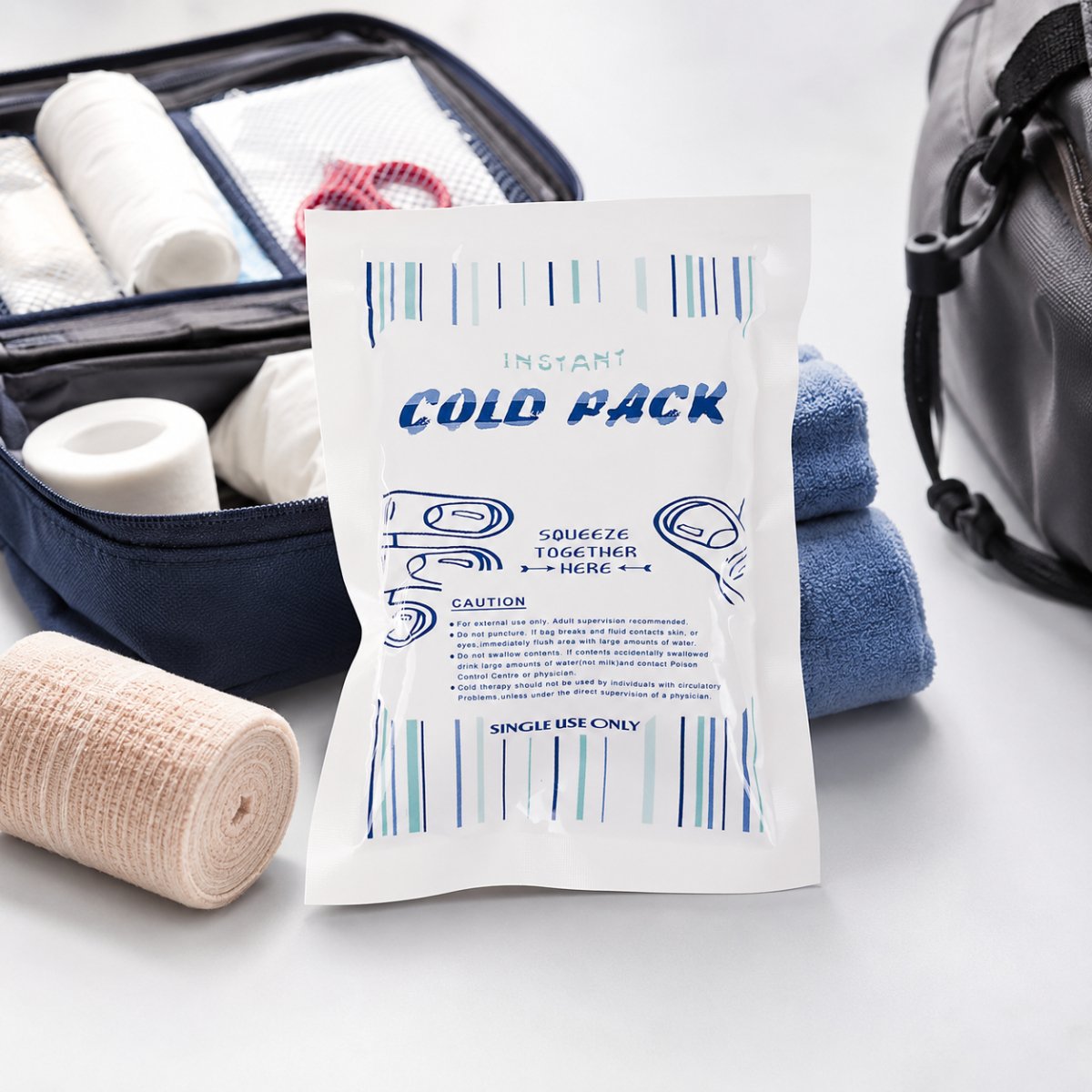 MFH Instant Cold Pack 100 g Einweg-Erste-Hilfe-Kühlpaket für Outdoor-Reisen