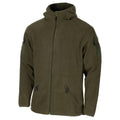 MFH Militär-Stil Oliv Kapuzenpullover Fleecejacke taktische Armee durchgehender Reißverschluss Wandern NEU