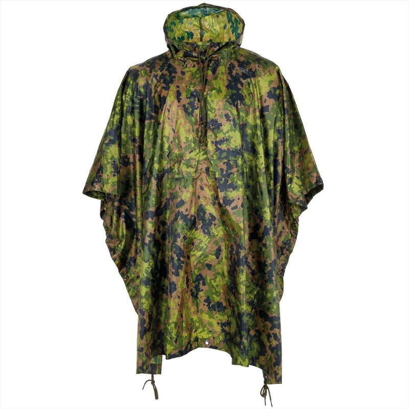 MFH Poncho Zelt mit Kapuzenpu beschichtetes Rip Stop Material Leichtes M05 Tarnung