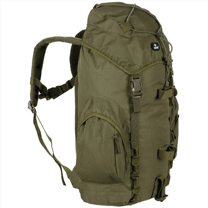 MFH Recon III taktischer Rucksack 35L olivgrün mit gepolstertem Rücken, verstellbaren Trägern und mehreren Fächern für den Outdoor-Einsatz