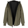 MFH Wende-Thermojacke, wasserabweisend, isoliert, OD, Grün, Schwarz
