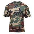 MFH US Militär Stil Kurzarm T-Shirt Woodland Camouflage Unterhemden