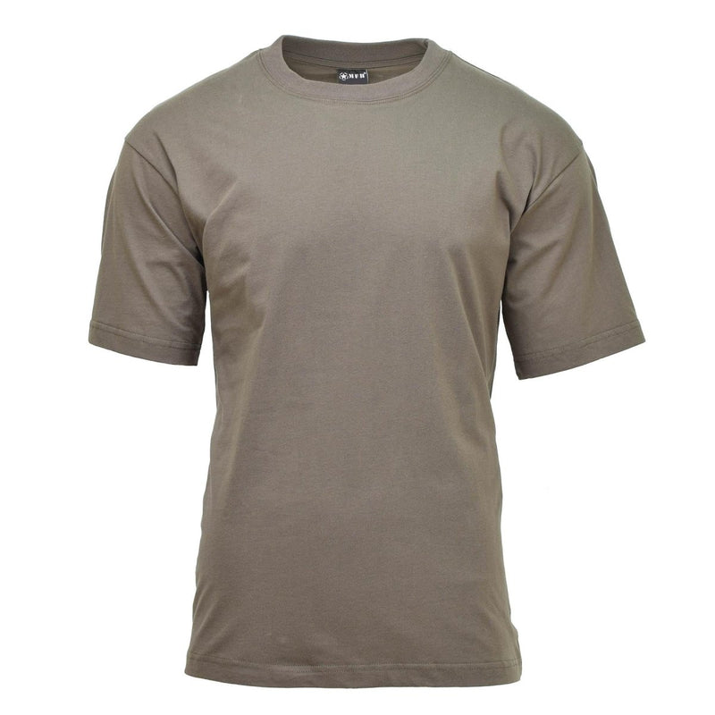 Olive green lightweight breathable U.S. military-style short-sleeve moisture-wicking summer undershirt