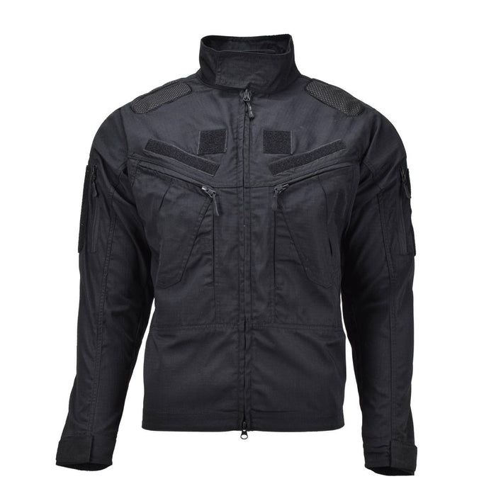 Schwarze Chimera-Jacke der Marke Mil-Tec im Army-Stil, Ripstop-Militärhemden mit schmaler Passform – GoMilitar