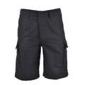 Schwarze, vorgewaschene Bermuda-Shorts aus Moleskin der Marke Mil-Tec im Stil der Bundeswehr