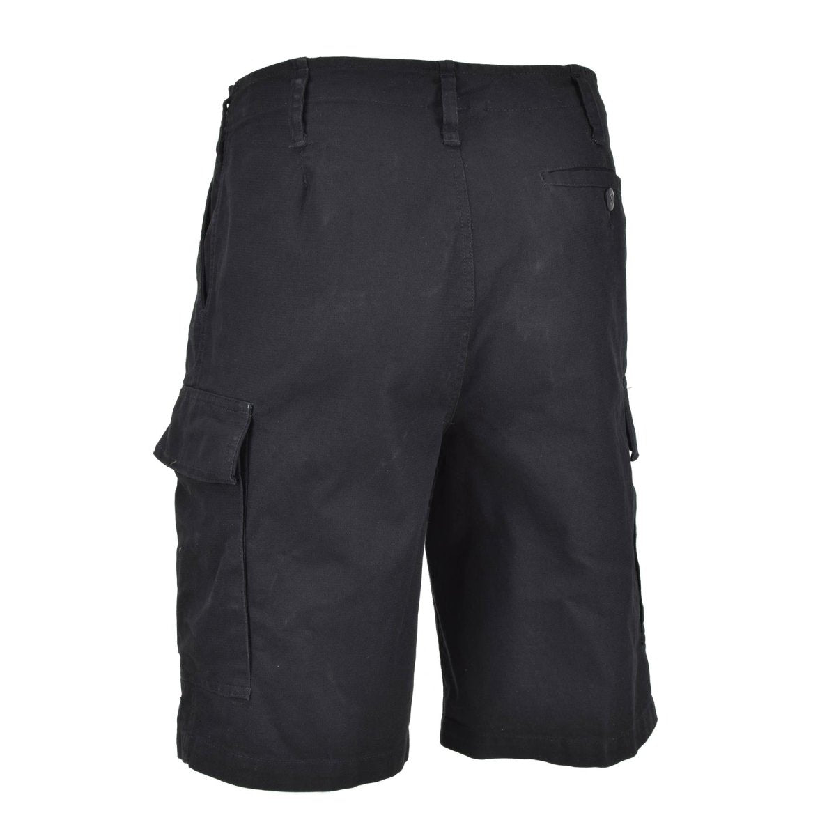 Schwarze, vorgewaschene Bermuda-Shorts aus Moleskin der Marke Mil-Tec im Stil der Bundeswehr