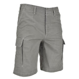 Olivgrüne, vorgewaschene Bermuda-Shorts aus Moleskin der Marke Mil-Tec im Stil der Bundeswehr