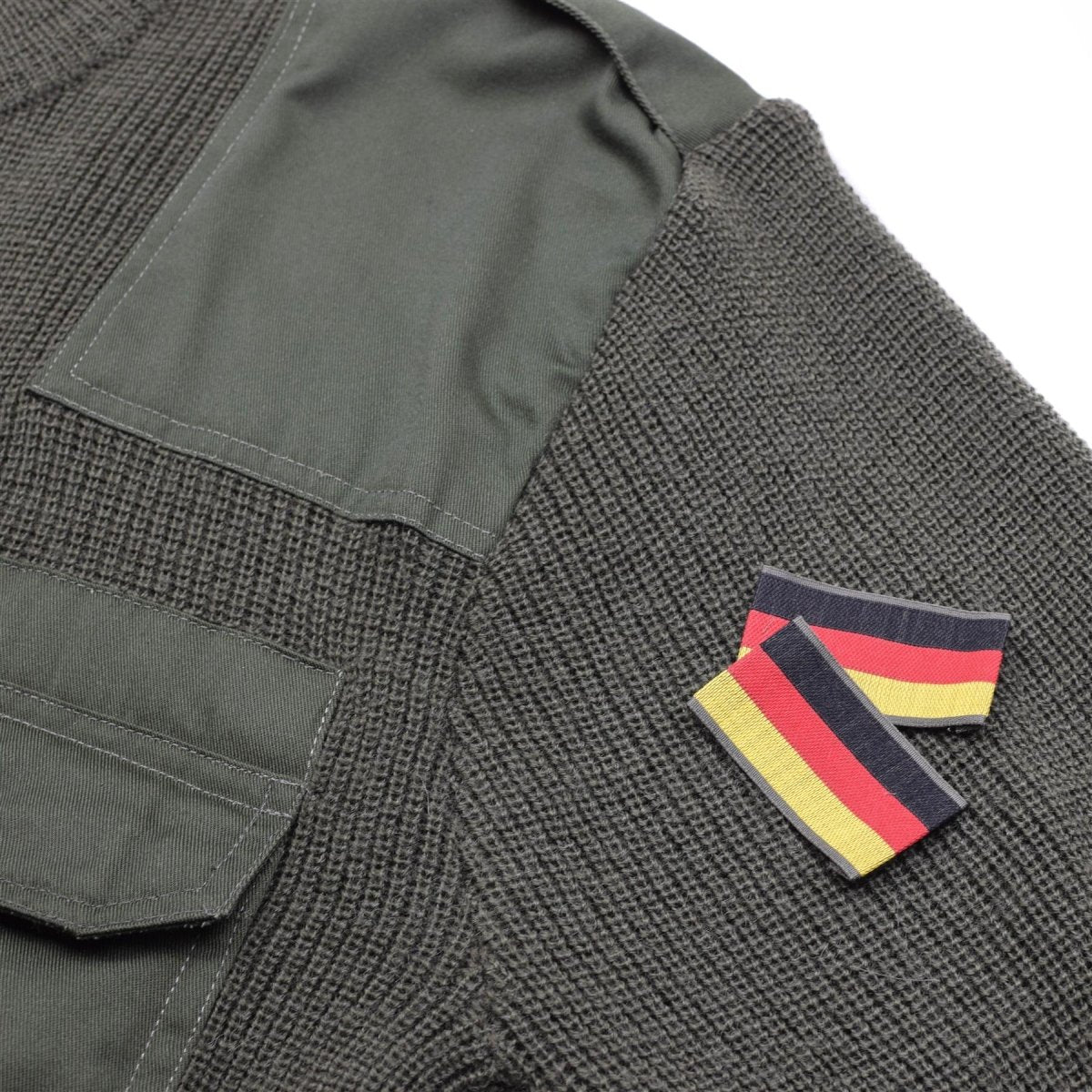 Mil-Tec Herren Pullover Deutscher Pullover Kommando Pullover Olive OD Pullover Wolle