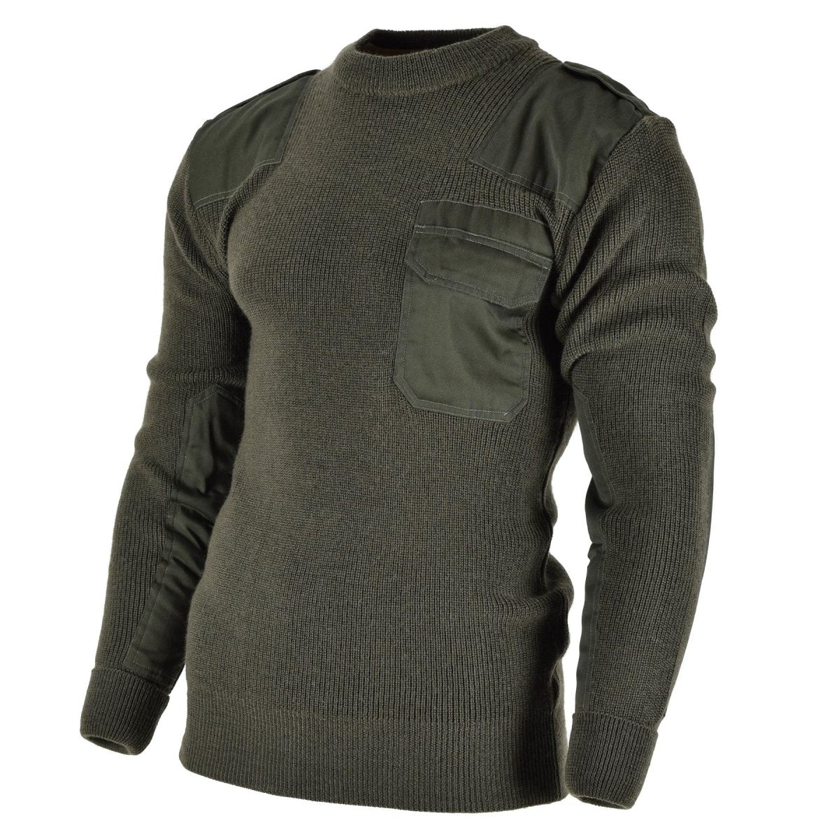 Mil-Tec Herren Pullover Deutscher Pullover Kommando Pullover Olive OD Pullover Wolle