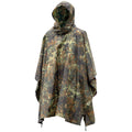 Poncho im Militärstil der Marke Mil-Tec, Flecktarn-Camouflage, Ripstop, leicht, wasserdicht