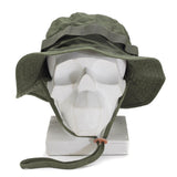 Olivgrüner Boonie-Hut im Militärstil der Marke Mil-Tec aus Ripstop, leichte Campingmütze