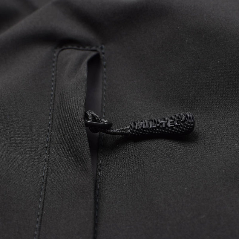 Parka der Marke Mil-Tec mit Winterfutter, warme, schwarze Jacke, wasserdicht, für Herren, Regenbekleidung