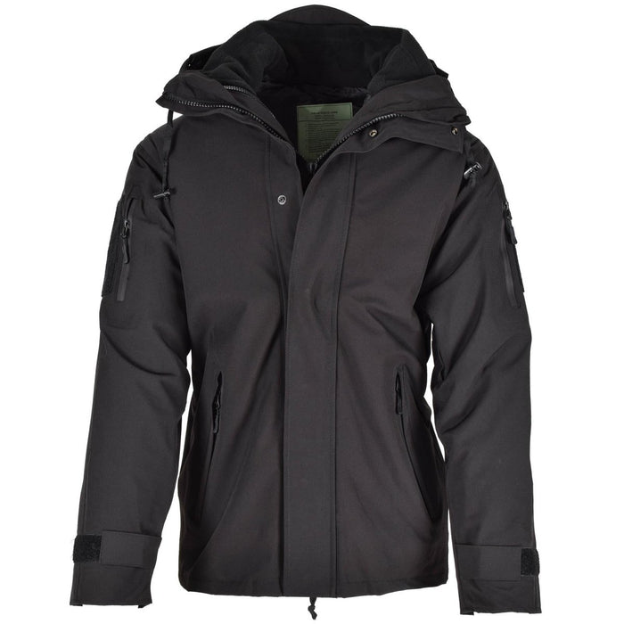 Parka der Marke Mil-Tec mit warmem Winterfutter, schwarze Jacke, wasserdicht, Herren-Regenausrüstung – GoMilitar