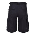 Schwarze, vorgewaschene, leichte Bermudashorts der Marke Mil-Tec im US-Militärstil