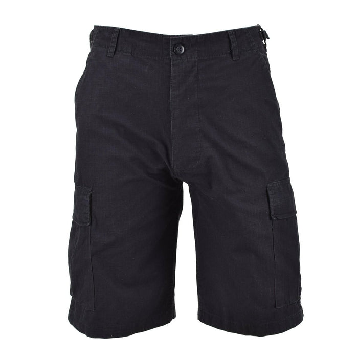Mil – Tec Brand schwarze, vorgewaschene, leichte Bermudashorts im U.S.-Militärstil – GoMilitar